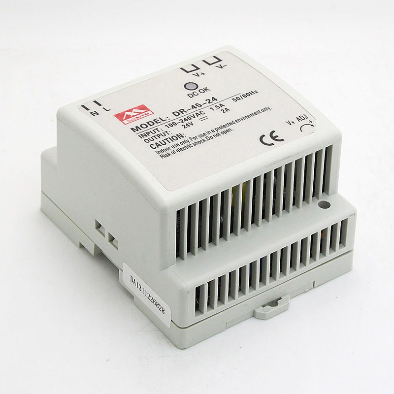Switching Power Supply 12V 3,5A 42W for DIN rail DR-45-12 by Meanwell 