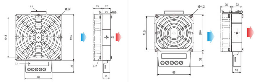 Stego Fan Heater Cabinet Heater Enclosure heater HVL 031 HV 031 for Climate Control Drawing