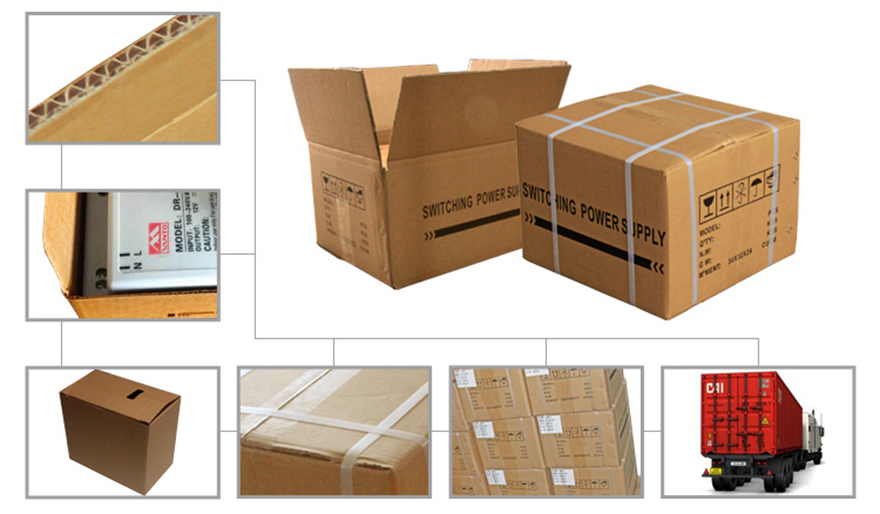 DR 30W 45W 60W Din Rail Power Supply Packing Show