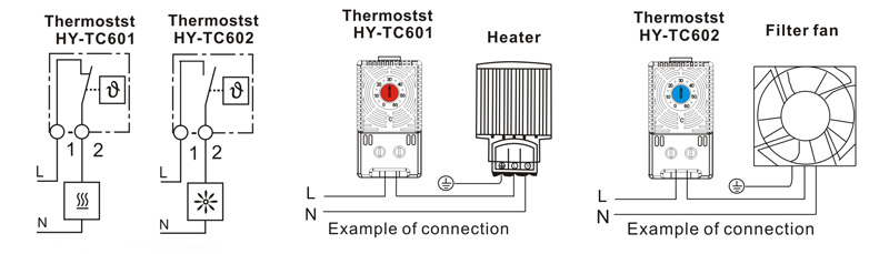 HY-TC600 Industrial Thermostat Enclosure Thermostat